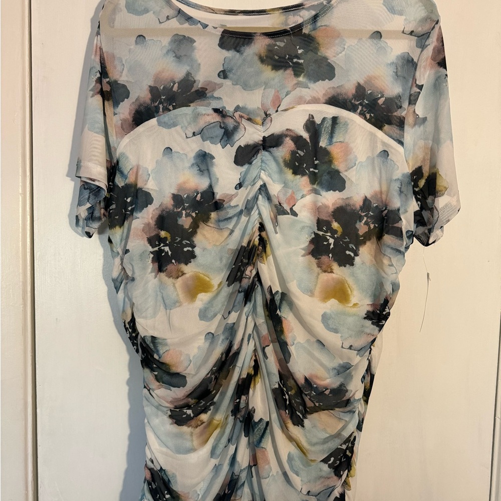 Torrid Multicolor Floral Ruched Blouse